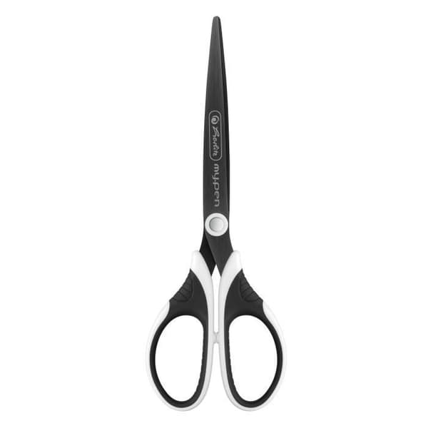 Rak klippsax - HERLITZ - MY.PEN - Svart, Vit - Universal - 18 cm