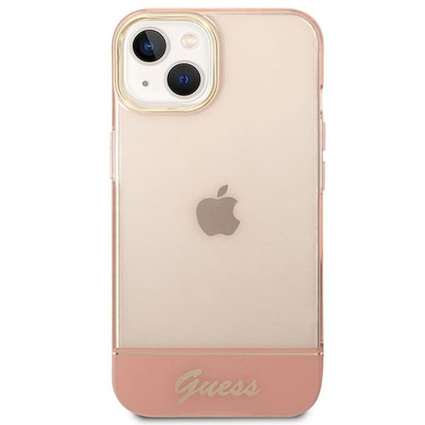 Guess Translucent - Fodral för iPhone 14 Plus (rosa)