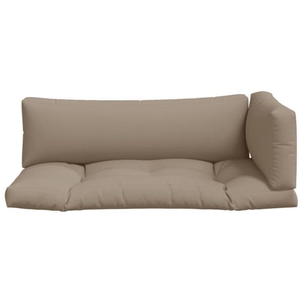 Palettkuddar set om 3 taupe tyg