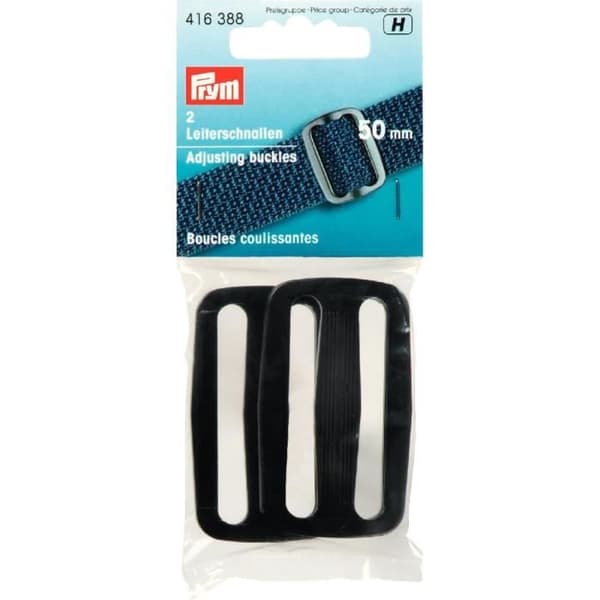 PRYM Plast Skjutspänne 50 mm Svart