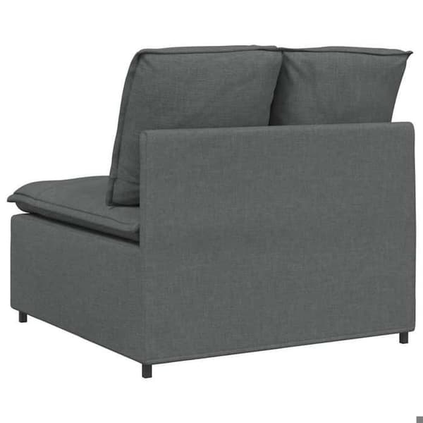 vidaXL Modulär central del av modulsoffa med mörkgrå kuddar 100 cm 4104418