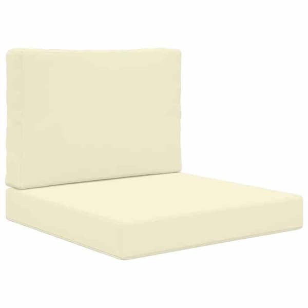 vidaXL Utomhussoffkudde 2 st Kräm Polyester, Modern skumkudde för utomhus 900712