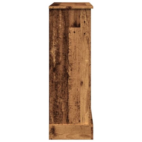 Eldstad ram gammalt trä 90x30x90 cm ingenjörsträ