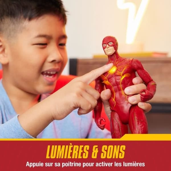The Flash Deluxe Interactive Figure - Ljud och ljuseffekter - 30cm - SPIN MASTER - För barn från 4 år
