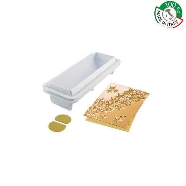 Formsats - Starlight - 3D stock - Vit plast - Guld silikon - Mått 8x25x6,7cm