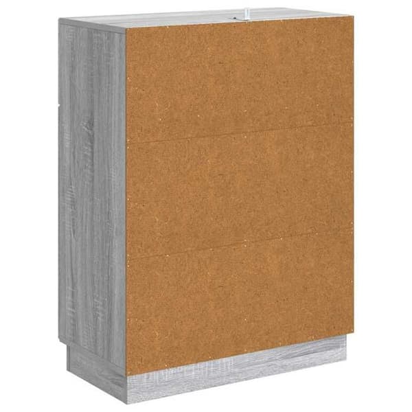 vidaXL Buffé Sonoma grå 66 x 34,5 x 87 cm Ingenjörsträ 895331