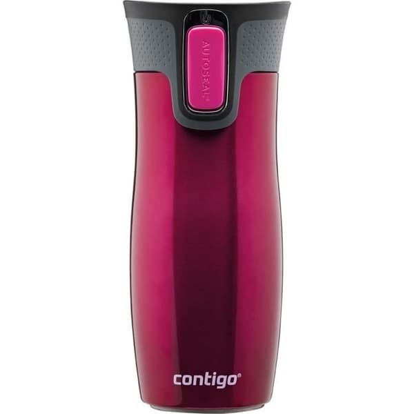 Isolermugg - CONTIGO - West Loop - Rostfritt stål - 100% vattentät - Hallon