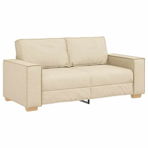 Soffa 2 platser Kräm 140 cm Tyg