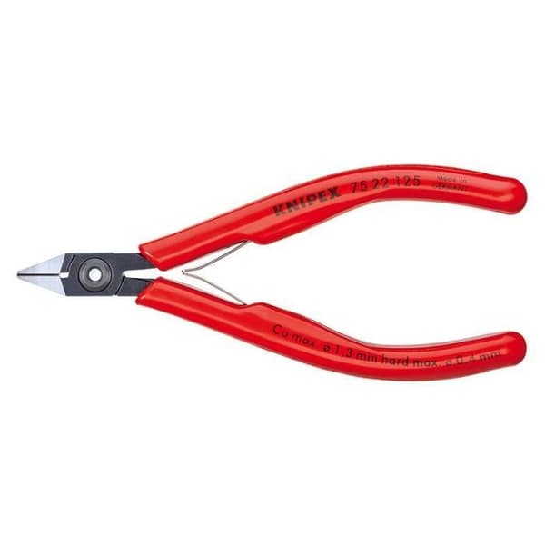 Knipex Electronics Side Cutter 125 mm - Röd - Specialkvalitet verktygsstål