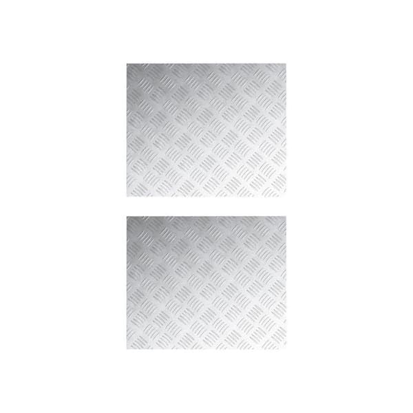 Aluminiumtrappsteg - vidaXL - 60x50 cm - Silver - Halkfri - Rektangulär - Hållbar