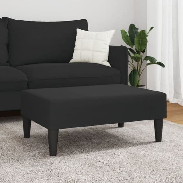 Repose pied svart 77x55x31 cm sammet