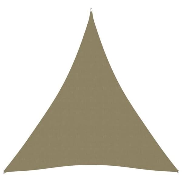 vidaXL Parasoll Segel Oxford Tyg Triangulär 5x6x6 m Beige