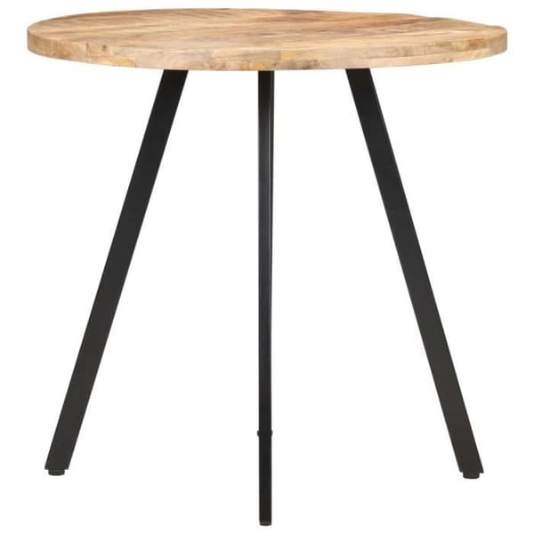 vidaXL Matbord 80 cm Rå mangoträ
