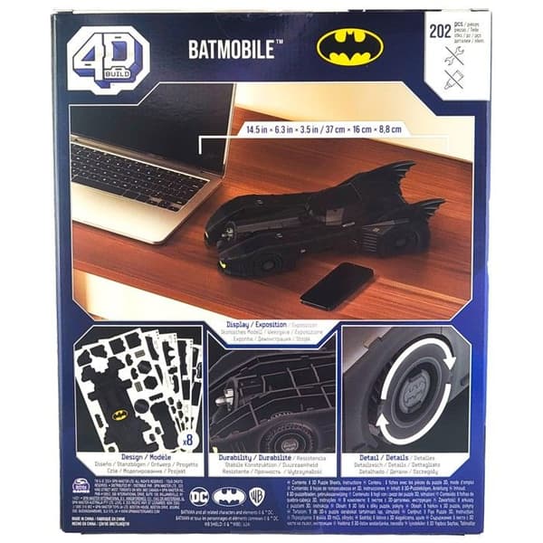 4D-pussel Bygg Batman Batmobile 3D-bilmodell att montera