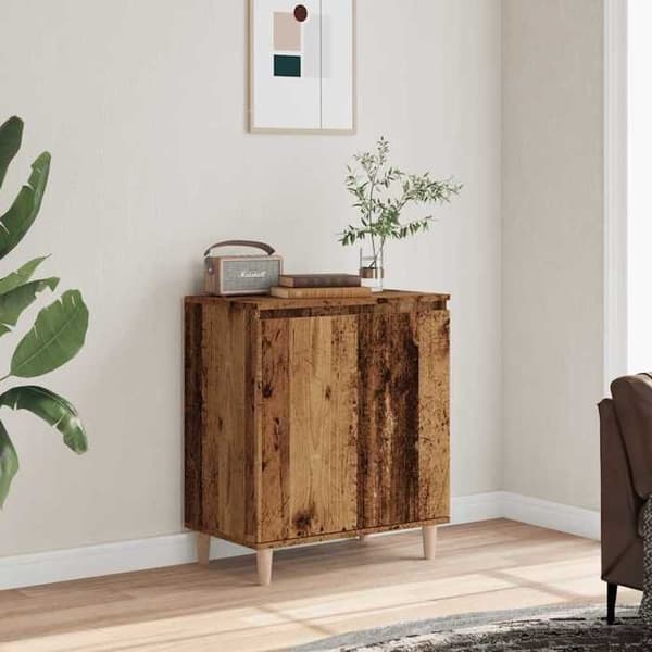 vidaXL Buffet gammalt trä 60x35x70 cm ingeniörsträ 856476