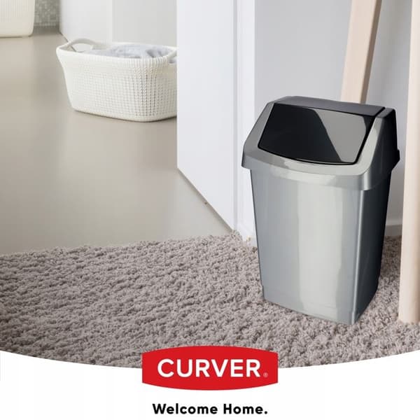 Curver Click-it multifunktionskorg i silverplast, plast, grå, 9 l