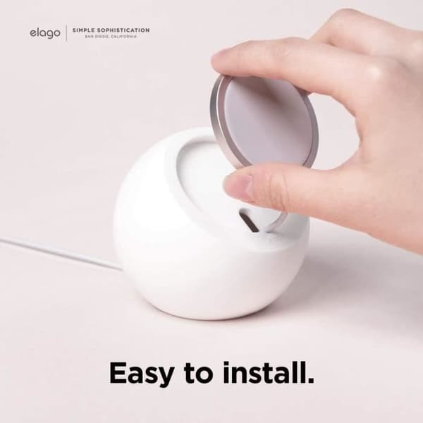Laddningsstöd - ELAGO - MS2 - Kompatibel med MagSafe - Silikon - Vit
