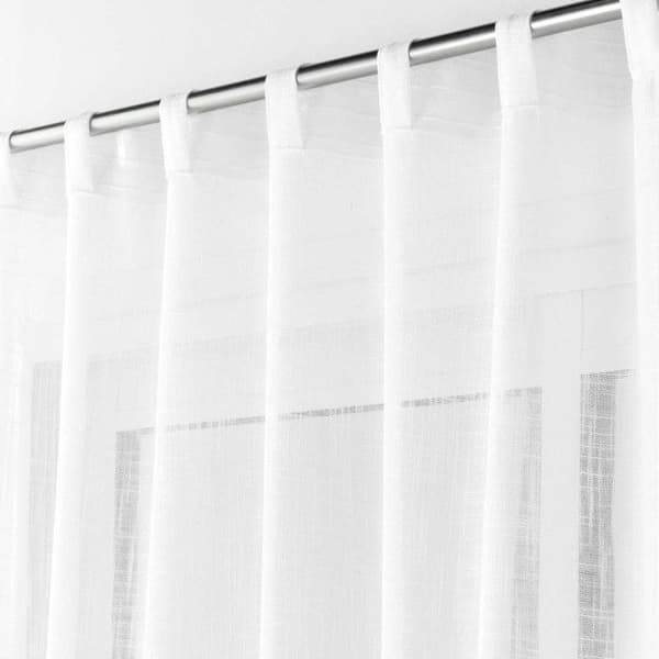 Gardinkappa med öglor "Haltona" 140x240cm Vit