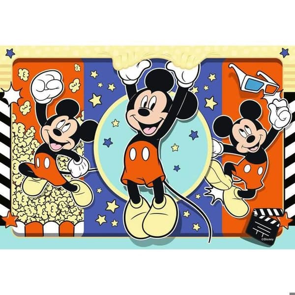 Pussel 2 x 24 bitar: Disney Mickey Mouse: På bio