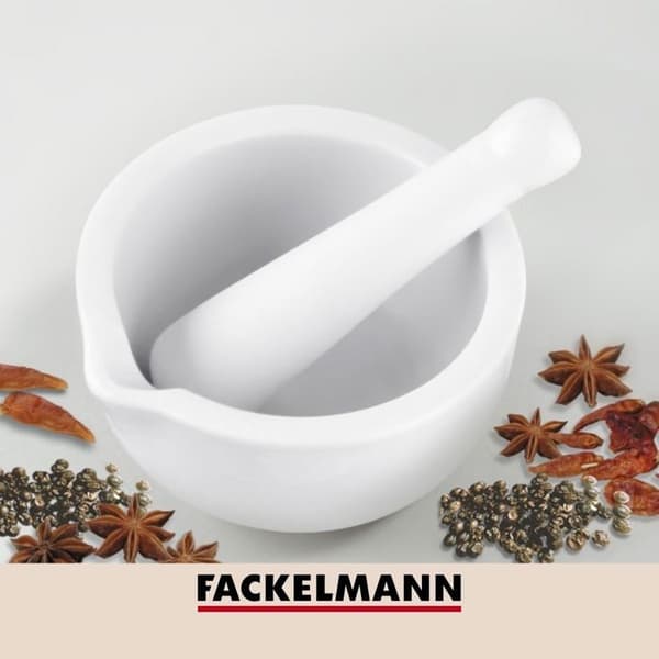 Pilon Mortier - Fackelmann - 45442 - Porslin - 12x6,5cm - 2 stycken