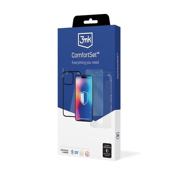 Skyddstillbehörsset - 3MK - iPhone 15 Pro Max - 4 i 1 - Fullständigt skydd - Paket