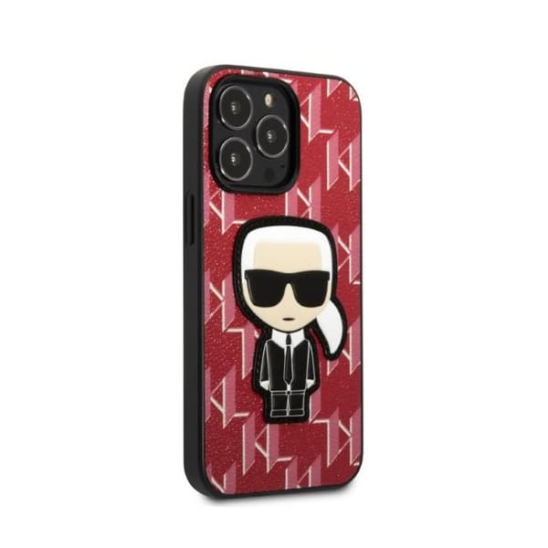 iPhone 13 Pro Max-fodral Karl Lagerfeld Monogram Ikonik Röd