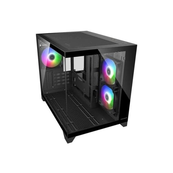 Cougar CGR-2QA6B-RGB Mini Tower Micro ATX Belysning Multi Fönster Glas