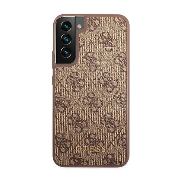 Telefonfodral - Guess - Samsung Galaxy S23 - Brun - Saffiano textur - Optimalt skydd