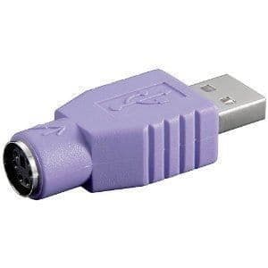 PS/2-adapter - mini-DIN 6 hon till USB-A hane - Grön