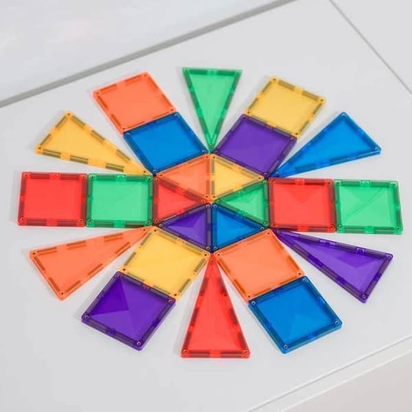 CONNETIX Byggplattor Magnetiska Regnbåge Mini Paket, 24 Bitar