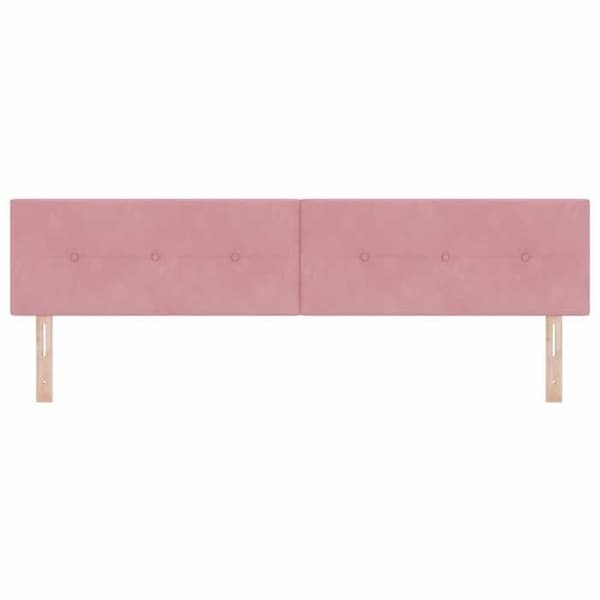 vidaXL Sänggavel Rosa 200 cm Sammet 42007201