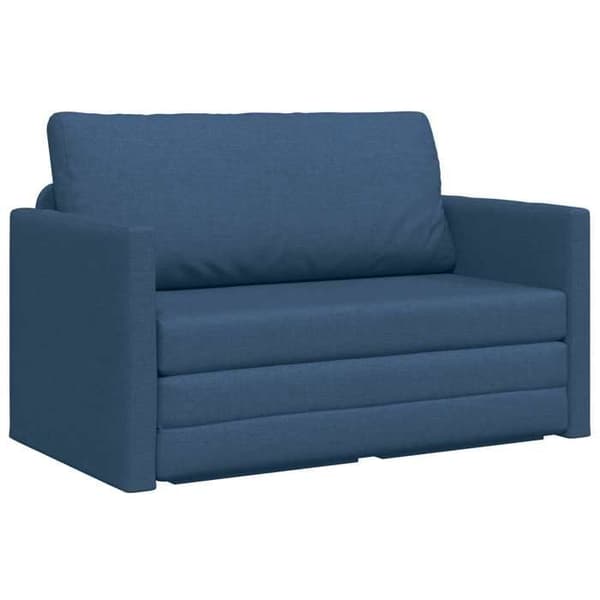 vidaXL Soffa-säng 110cm Blå tyg 4106698