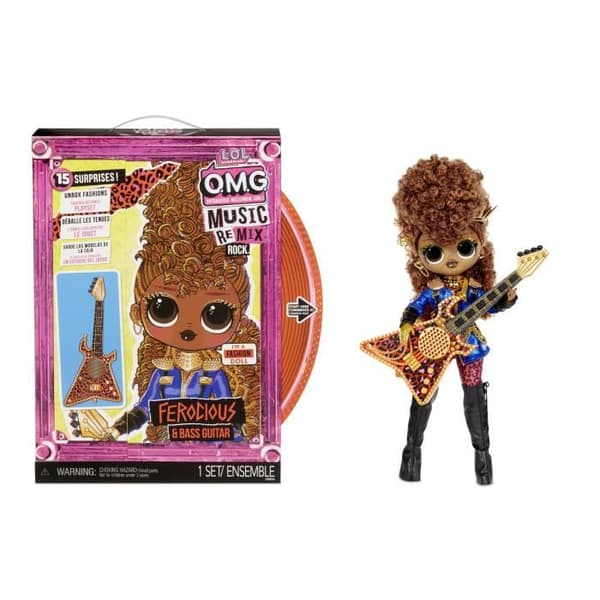 LOL. Surprise OMG Remix Rock - Grym och basgitarr - 24 cm modedocka