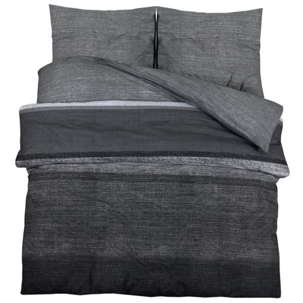vidaXL Påslakanset Mörkgrå 220x240 cm Bomull 136482