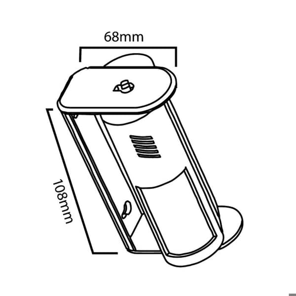 Signaliseringsanordning - MACLEAN - MCE311 W - PIR-sensor - Räckvidd 8m - Volym 70dB