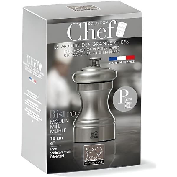 Pepparkvarn - Peugeot - 33033 - Rostfritt stål - 5 cm - Grå