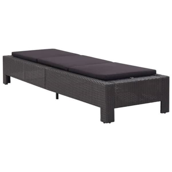 vidaXL Bouncer med Cushion Black Poly Rattan