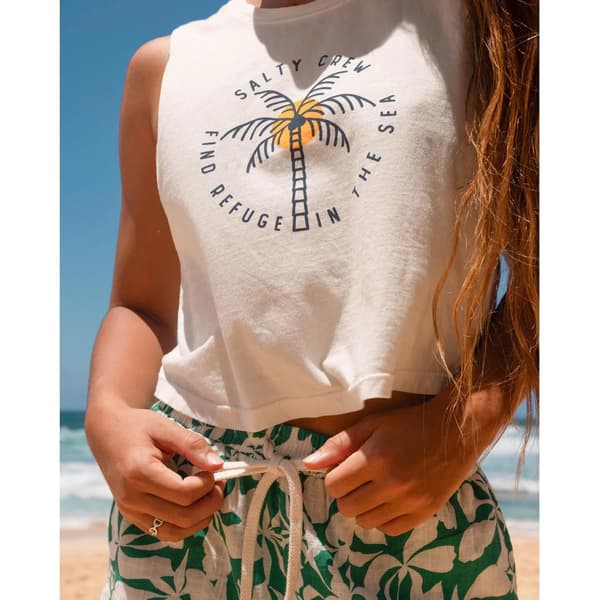 Dam crop top Salty Crew Queen Palm