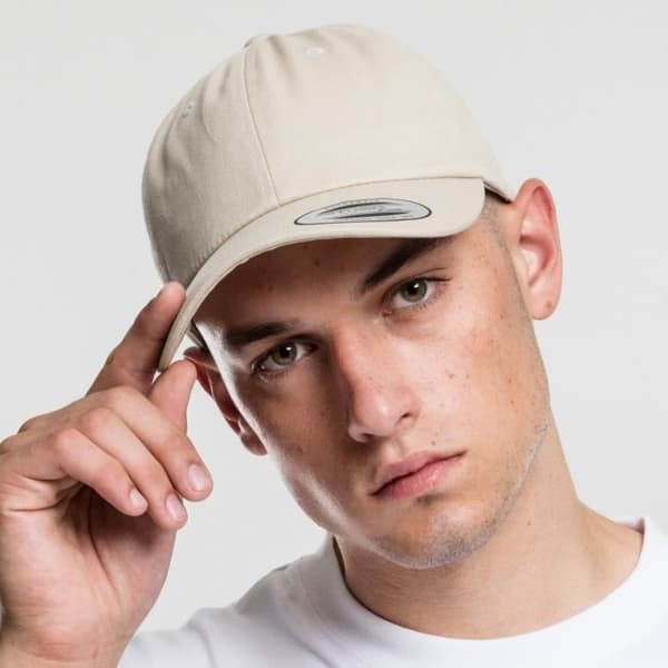 Casquette DAD - Flexfit - LÅG PROFIL - Beige - 100% bomull - One size