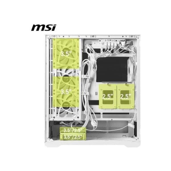 PC-chassi - MSI - MAG Pano 110R PZ - Mid-tower - Vit