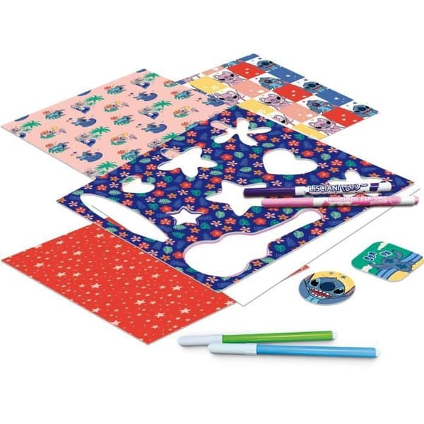 Ritset - LISCIANIGIOCHI - STITCH - Ljusbord - Mallar, Filttuscher