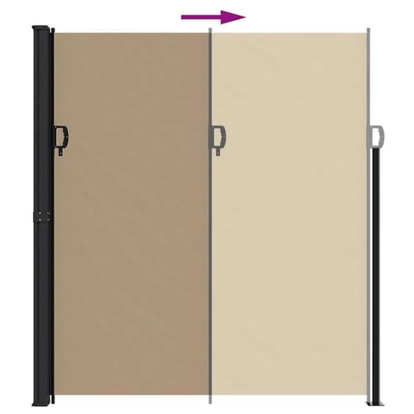 vidaXL Retractable sidoventil taupe 220x500 cm 4004484