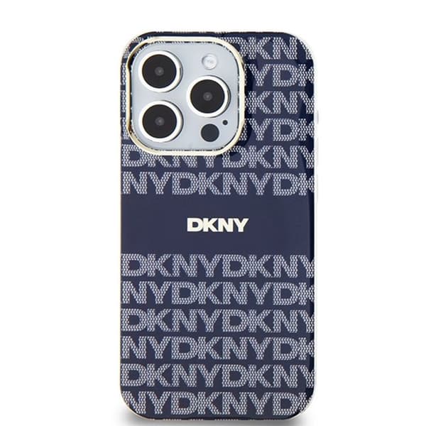 Coque iPhone 15 Pro - DKNY - IML Mono & Stripe - Blå - Optimal skydd - Elegant design