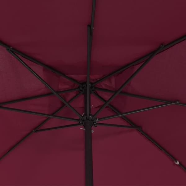 Fyrkantig parasoll 295x245 cm Bordeaux