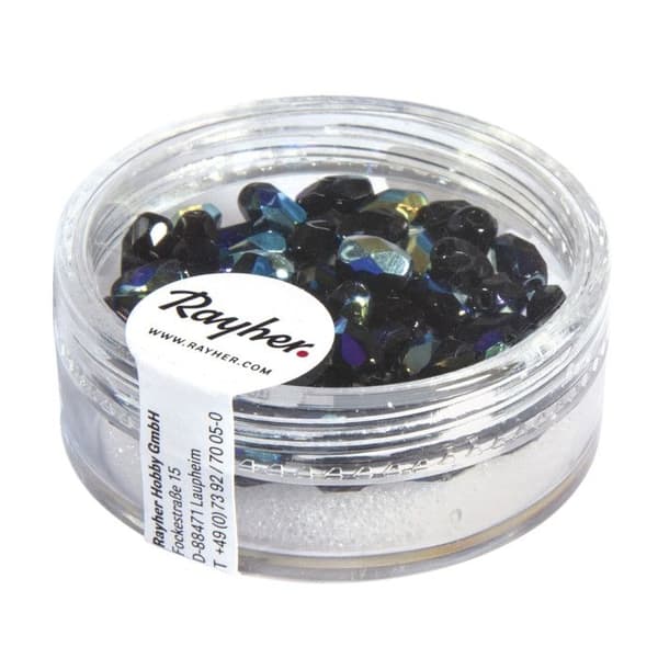 Facetterad glas pärla Olive, 6x4 mm ø, onyx, förpackning 50 stycken
