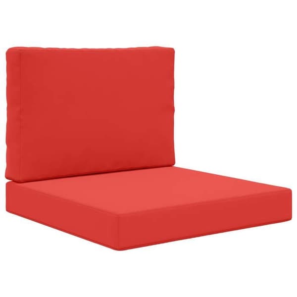 vidaXL Utomhussoffkudde 2 st Röd Polyester, Modern skumkudde för utomhus 900716