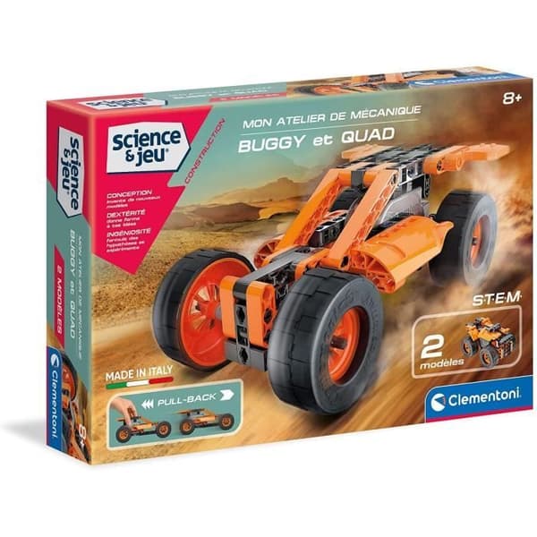 Clementoni - Vetenskap & Spel - Friction Buggy & Quad