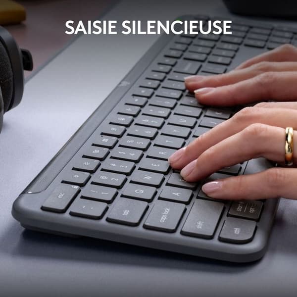 Tangentbord - Trådlöst - Logitech - Signature Slim K950 - AZERTY - Grafit