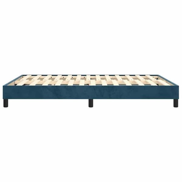 vidaXL Sängram med lameller mörkblå 140x200 cm sammet 3120776