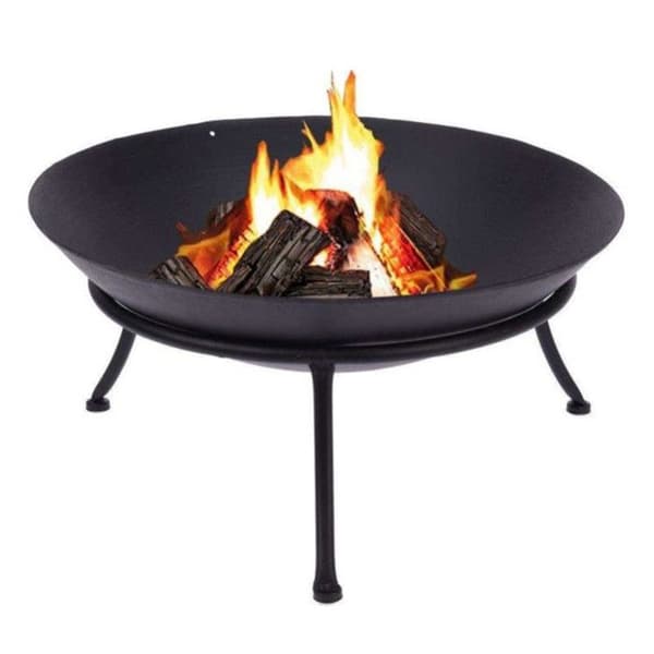 Svart metallbrasero D57 på ben